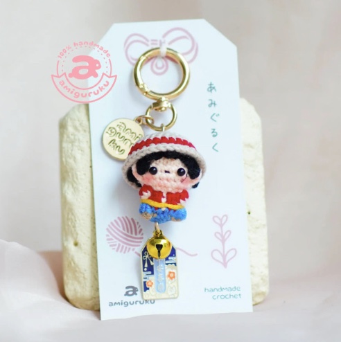 Straw Hat Pirate Boy - Keychain